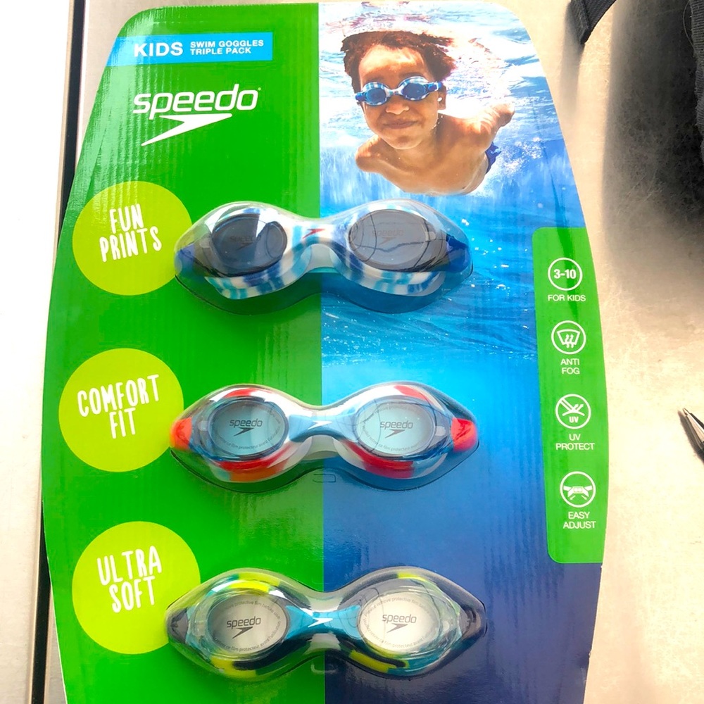 Speedo kids swim Goggles triple pack